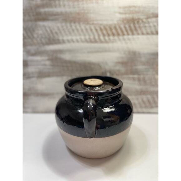 Vintage Primitive Number 3 Bean Pot/Crock One Handle with Lid - Picture 3 of 9